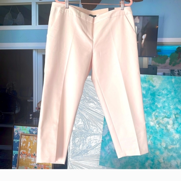 Amanda & Chelsea retail $110 trousers pink NWT capri sz 12 some streatch - Picture 3 of 3